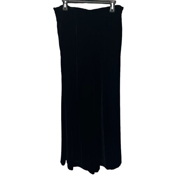 Cynthia Steffe Women’s‎ Size 10 Black Silk Blend Velvet Wide Leg Pants - Picture 1 of 5